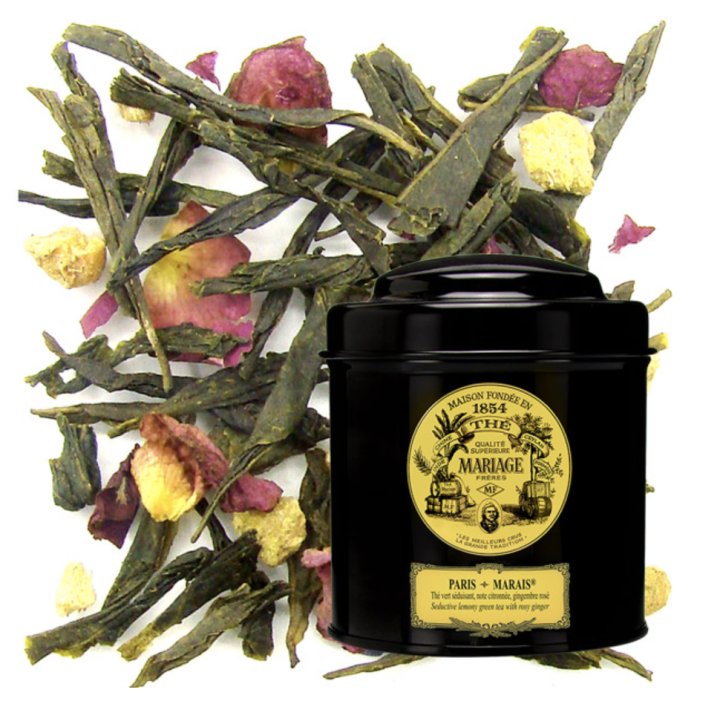 PARIS-MARAIS® Green tea - Jardin Premier* lemony note & pink ginger - 100g tin