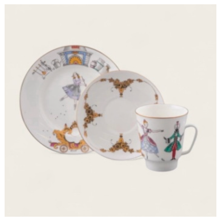 Tasse - Collection Ballet (3pces) - Cendrillon - Porcelaine de St Petersbourg