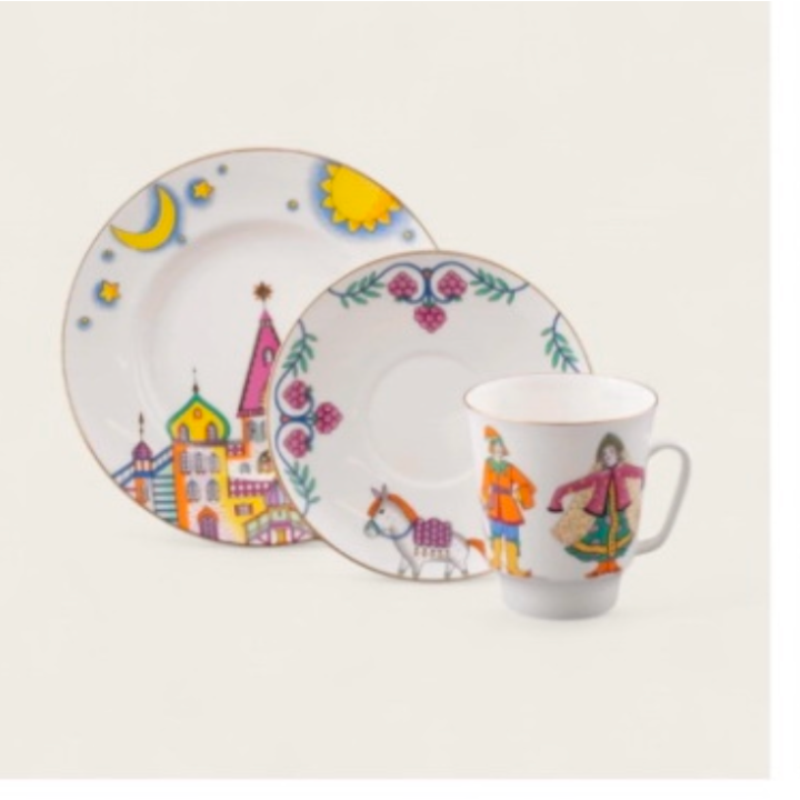 Tazza - Collezione Balletto (3 pz.) - Il cavallino gobbo - Porcellana di San Pietroburgo