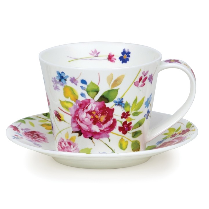 Cup/saucer Islay 0.35L Dunoon - Wild Garden Rose