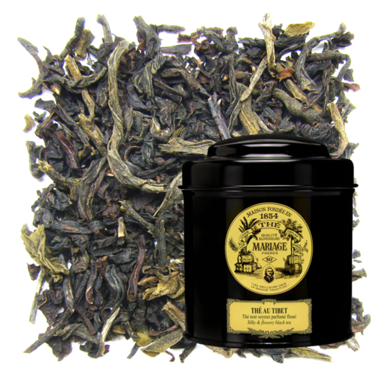 THÉ AU TIBET® Thé noir soyeux parfumé goût fleuri - Jardin Premier* - Boite de 100g