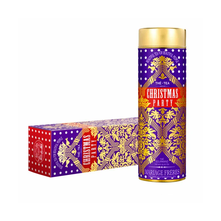 CHRISTMAS PARTY® Thé noir gourmand - Goût festif de friandises de Noël