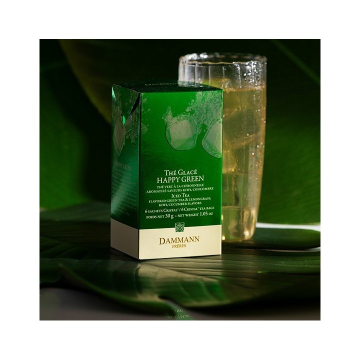 ICED TEA HAPPY GREEN - BOX OF 6 TEA BAGS - DAMMANN FRÈRES