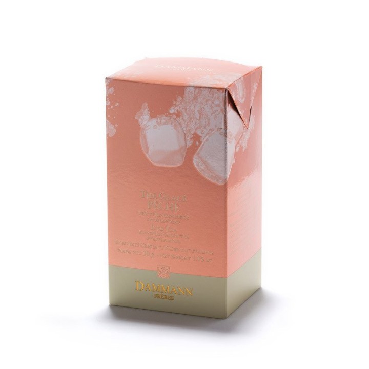 THÉ GLACÉ PÊCHE - BOÎTE DE 6 SACHETS - DAMMANN FRÈRES