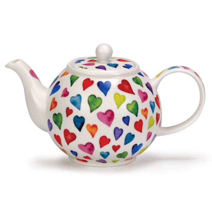 Dunoon Large Teapot 1.2L - Warm Hearts