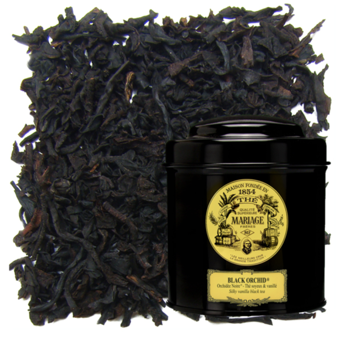 SCHWARZTEE - BLACK ORCHID® Seidiger Schwarztee - Jardin Premier* mit Vanillenote
