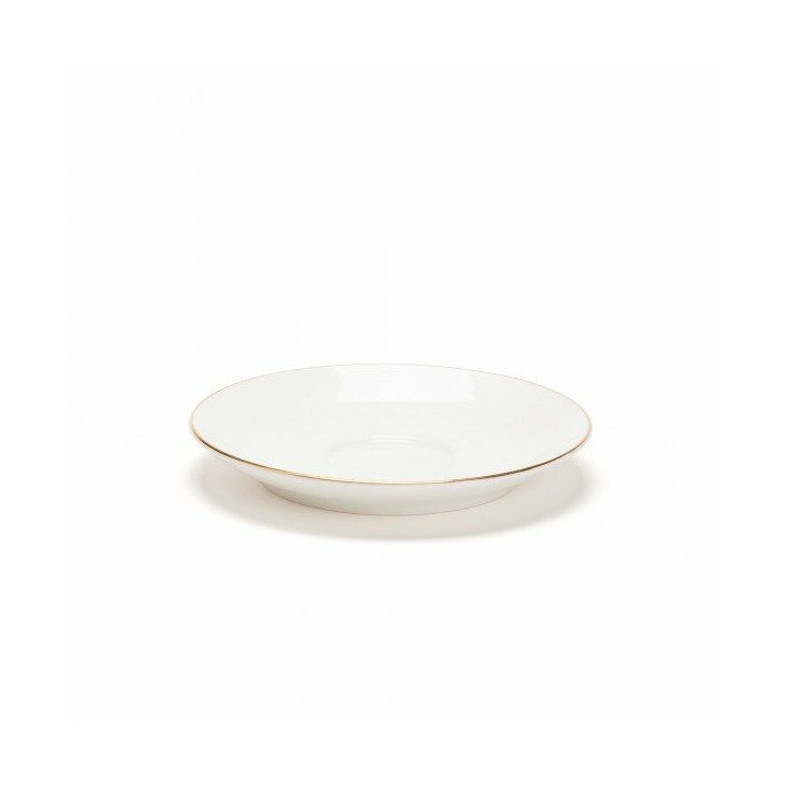CONCORDE - SET 2 TASSEN & UNTERTASSEN - BONE CHINA - GOLDRAND