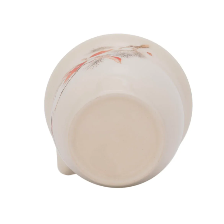 Gongdaobei blanc & feuilles en porcelaine, 180 ml