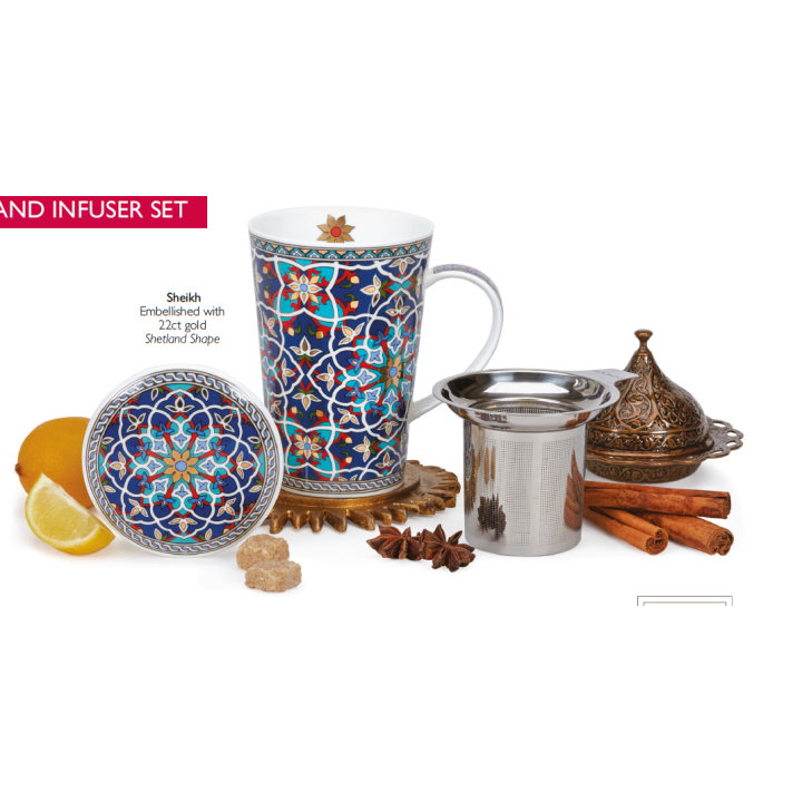 Mug with built-in infuser and lid Dunoon Shetland - Set Sheikh