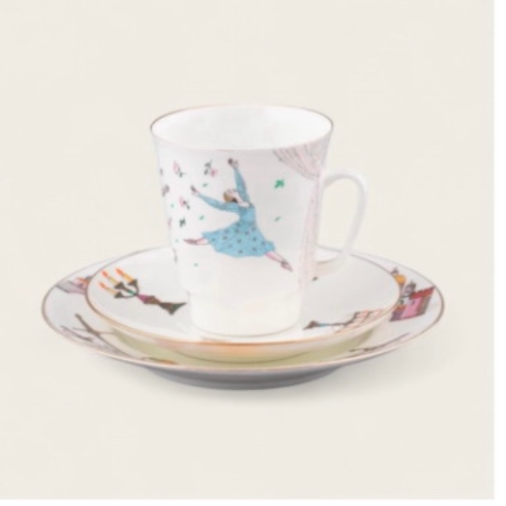Tasse - Collection Ballet (3pces) - Roméo et Juliette Porcelaine de St Petersbourg