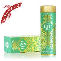 HAPPY TEA® Thé noir gourmand - yuzu, pétales de rose & note de guimauve - Flacon de 90g