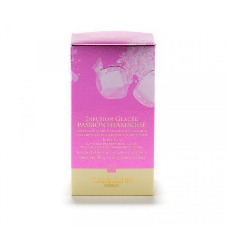 EIS-KRÄUTERTEE MARACUJA HIMBEERE, BOX MIT 6 TEEBEUTELN - DAMMANN FRÈRES