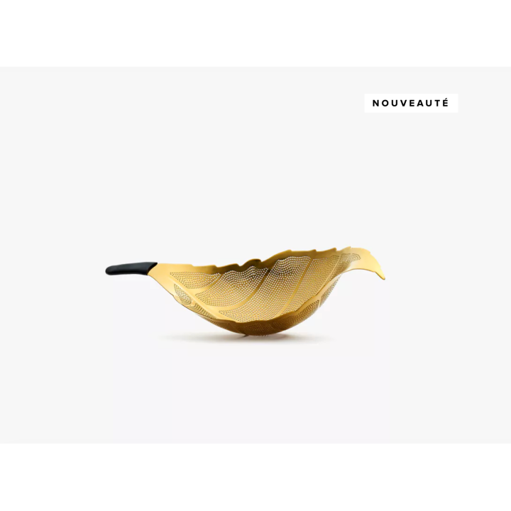 LEAF - INFUSER - STAINLESS STEEL TEA STRAINER, GOLD FINISH