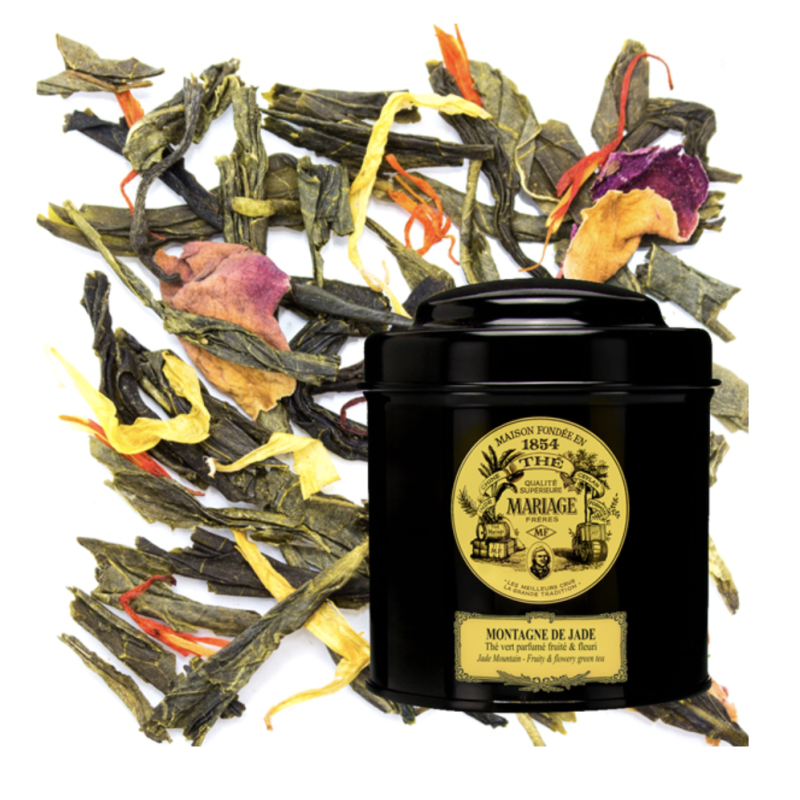 MONTAGNE DE JADE® Flavoured green tea - Jardin Premier* fruity & floral - 100g tin