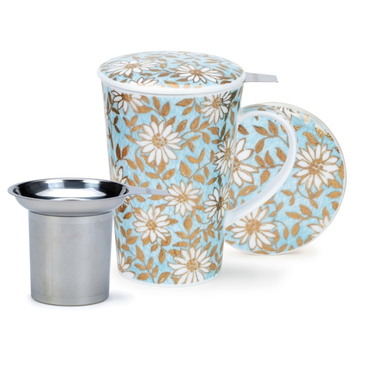 Mug with built-in infuser Dunoon Shetland - Aqua