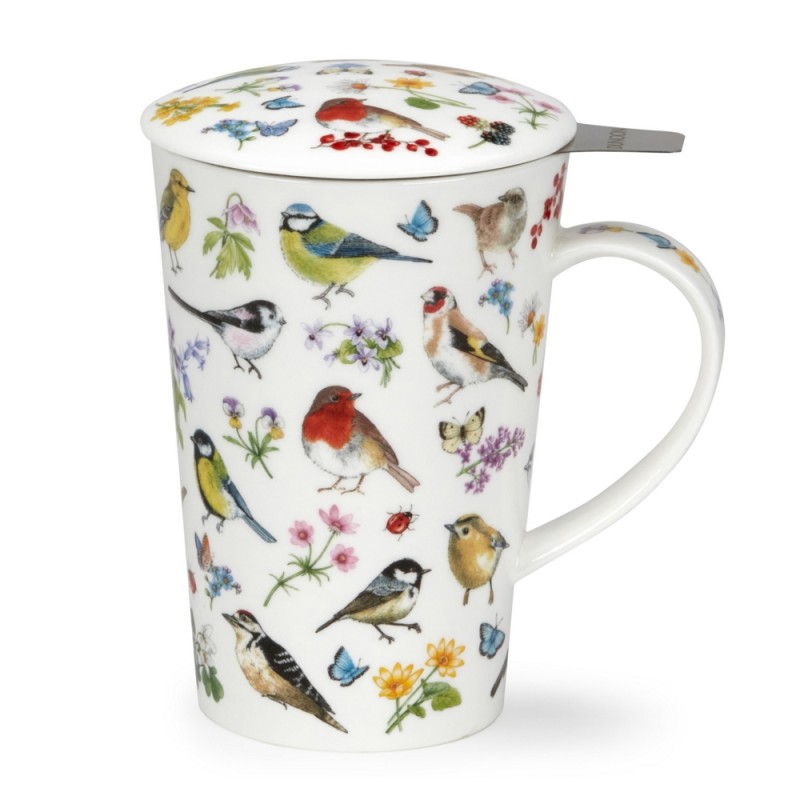 Mug with built-in infuser Dunoon Shetland -BIRD GARDEN