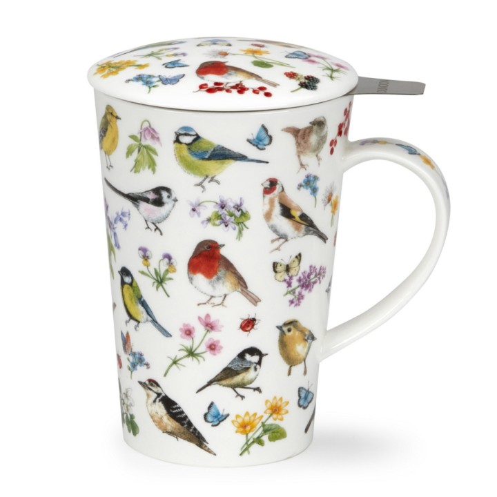 Mug with built-in infuser Dunoon Shetland -BIRD GARDEN