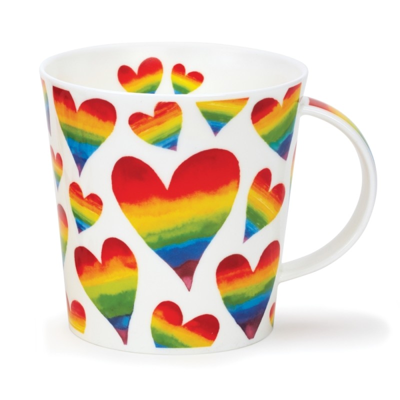 Mug Cairngorm 0.48L Dunoon - Rainbow Hearts