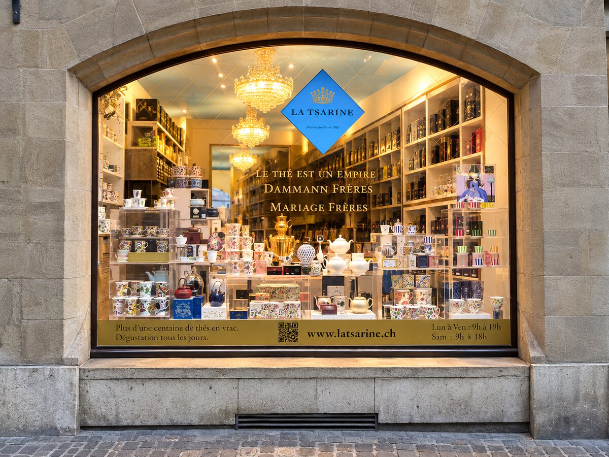La vitrine de La Tsarine, Genève